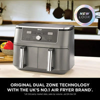 Ninja DZ400UK MAX 6-in-1 Dual Zone Air Fryer 9.5L Gunmetal Grey thumbnail 2