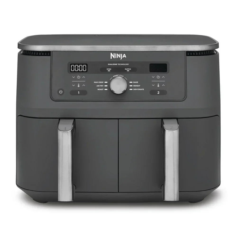 Ninja DZ400UK MAX 6-in-1 Dual Zone Air Fryer 9.5L Gunmetal Grey
