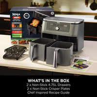 Ninja DZ400UK MAX Dual Zone Air Fryer 9.5L Gunmetal Grey thumbnail 5