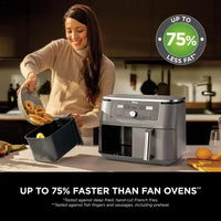 Ninja DZ400UK MAX Dual Zone Air Fryer 9.5L Gunmetal Grey thumbnail 4