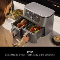 Ninja DZ400UK MAX Dual Zone Air Fryer 9.5L Gunmetal Grey thumbnail 3