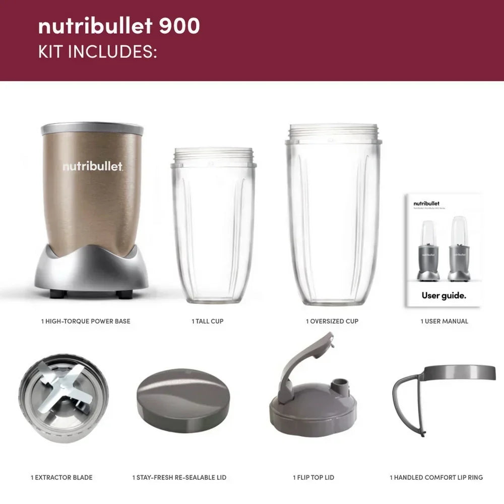 Nutribullet NBLP9 900 Series Blender 900W Champagne — image 3