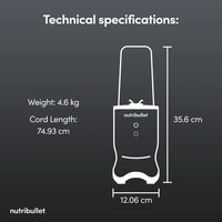 Nutribullet Ultra 1200 2776 Portable Blender 1200W Grey thumbnail 10