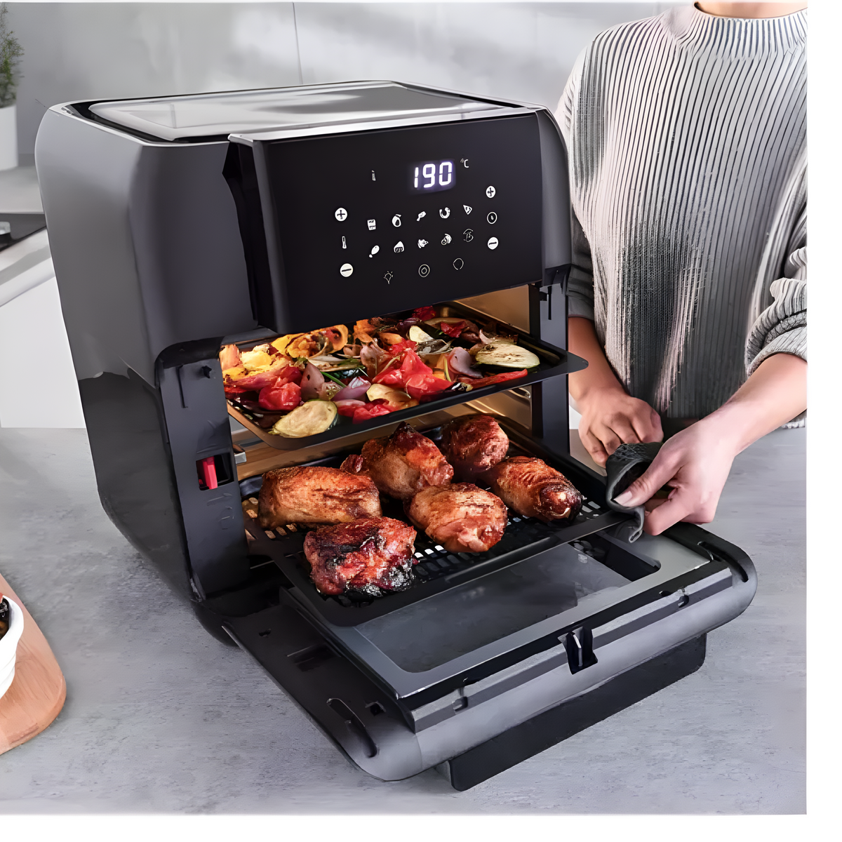 Statesman SKAO11015BK Air Fryer Oven 11L 1500W Black - View 4