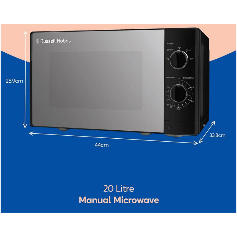 Russell Hobbs RHM2047B Solo Microwave 23L 800W Silver — image 4