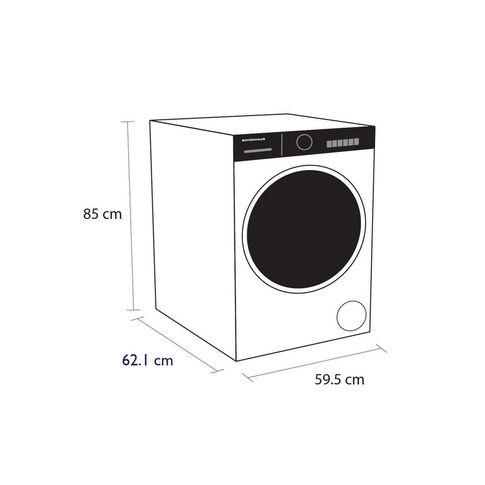 Schönhaus TDSHF018A3W Heat Pump Tumble Dryer 8kg White — image 2
