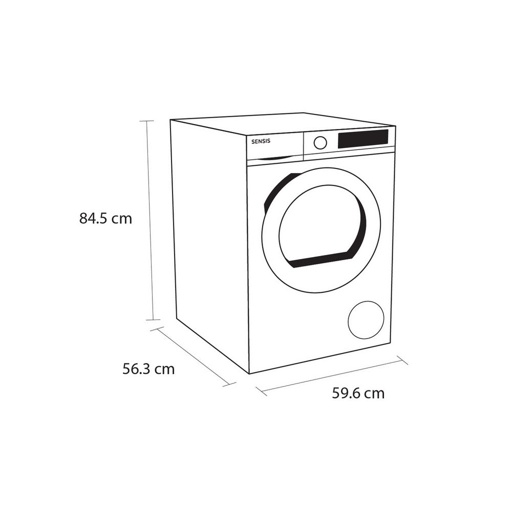 Sensis TDHF018A2W Heat Pump Tumble Dryer 8kg White — image 7