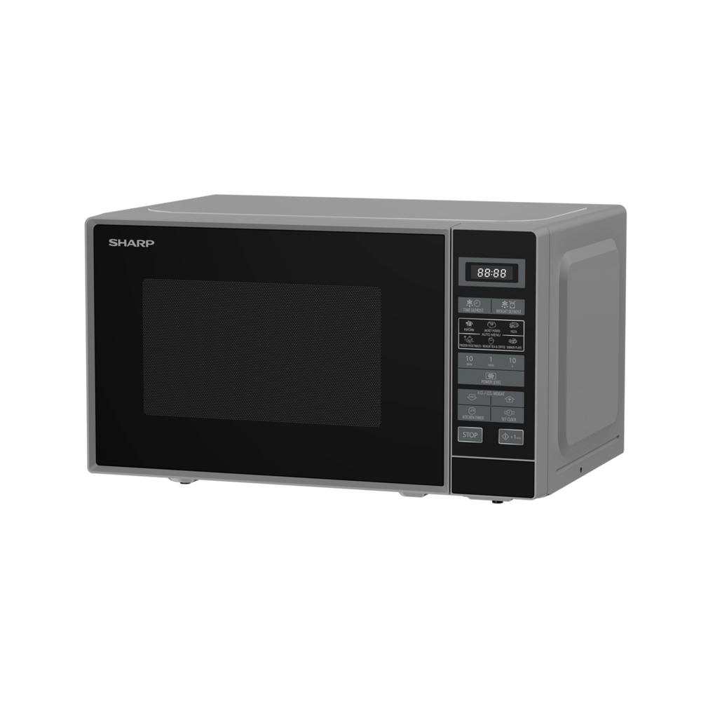 Sharp RDS202TS-UK Solo Microwave Oven 20L 800W Silver - View 3