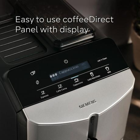 Siemens TF303G07 EQ300 Bean to Cup Coffee Machine Inox Silver Metallic - View 4