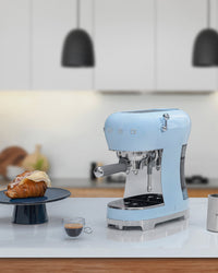 Smeg 50s Retro Style ECF02PBUK Espresso Coffee Machine Pastel Blue thumbnail 7