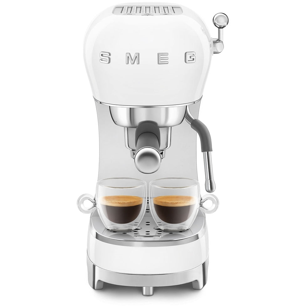 Smeg 50s Retro Style ECF02WHUK Espresso Coffee Machine White - View 2