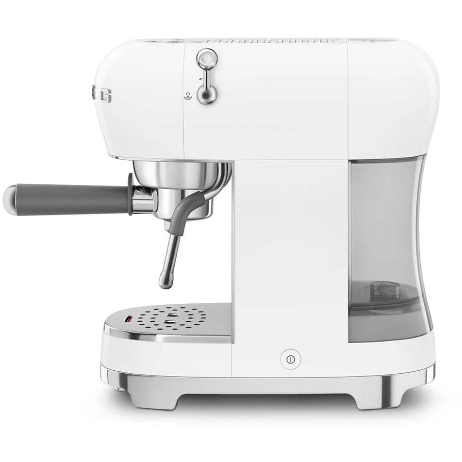 Smeg 50s Retro Style ECF02WHUK Espresso Coffee Machine White - View 5