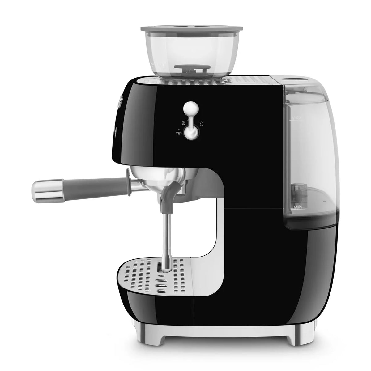 Smeg EGF03BLUK Espresso Coffee Machine with Grinder Black - View 4