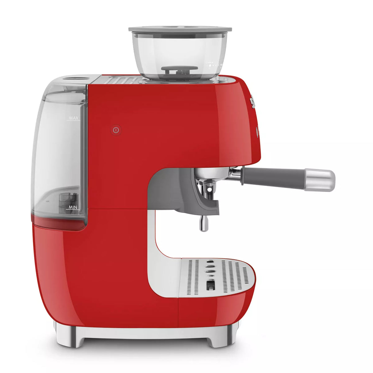 Smeg EGF03RDUK Retro Espresso Coffee Machine with Grinder Red - View 4