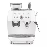Smeg EGF03WHUK Retro Espresso Coffee Machine with Grinder White thumbnail 1