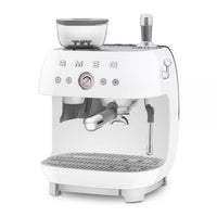 Smeg EGF03WHUK Retro Espresso Coffee Machine with Grinder White thumbnail 2