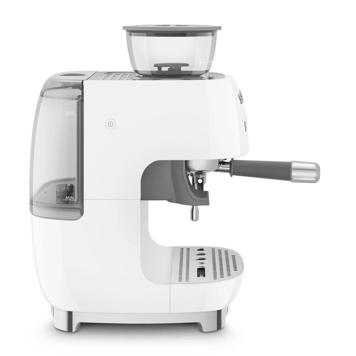 Smeg EGF03WHUK Retro Espresso Coffee Machine with Grinder White - View 4