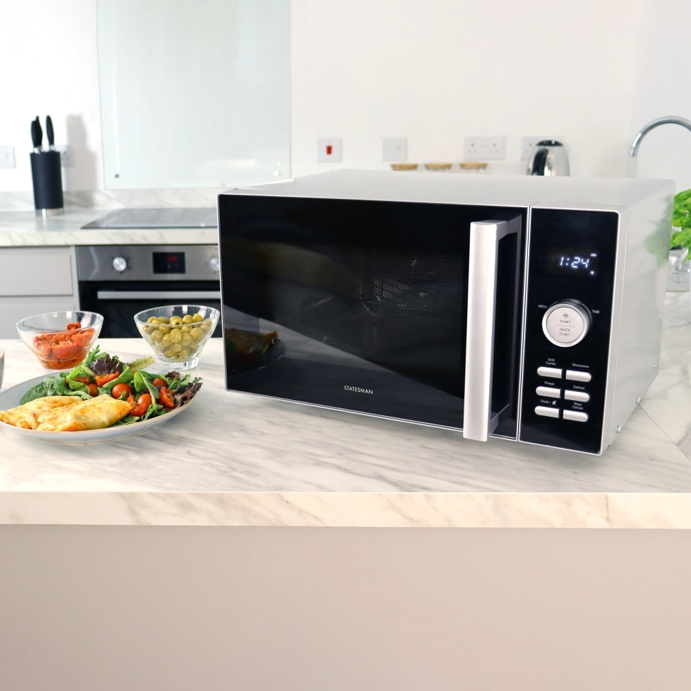 Statesman SKMG0923DSS Microwave with Grill 23L 900W Silver - View 3