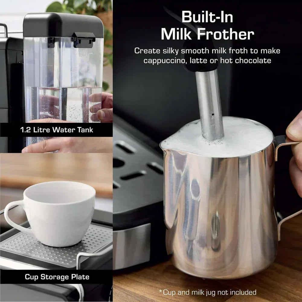 Swan SK22113BLK Digital Espresso Coffee Machine 1.5L Black — image 4