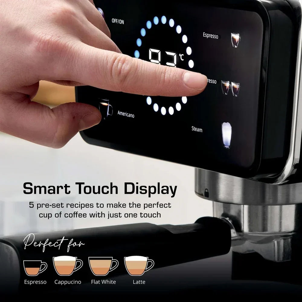 Swan SK22113BLK Digital Espresso Coffee Machine 1.5L Black - View 2